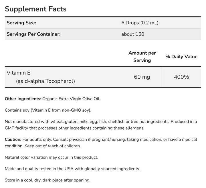 Vitamin E Liquid - Now Foods