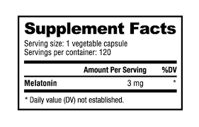 Melatonin Caps 3mg (Nutrabio)