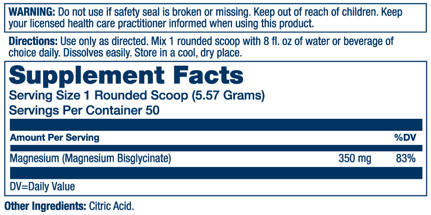Solaray Magnesium Glycinate Powder