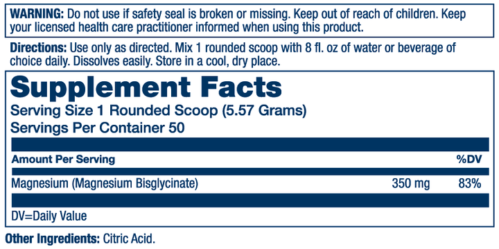 Solaray Magnesium Glycinate Powder