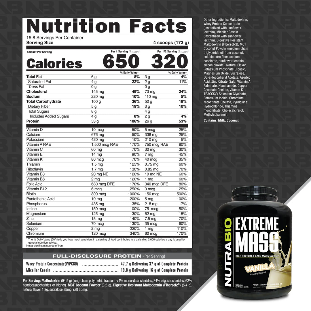 NutraBio Extreme Mass