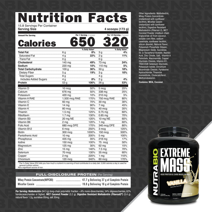 NutraBio Extreme Mass