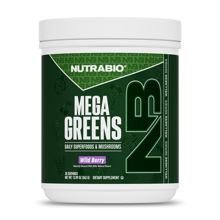 NutraBio Mega Greens product packaging