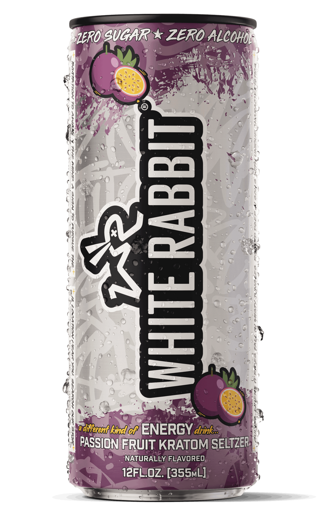 White Rabbit Kratom Seltzer - Passion Fruit