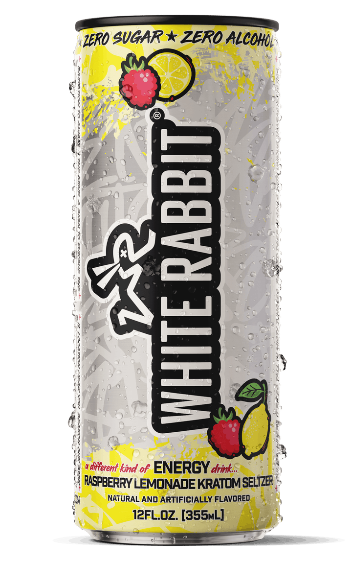 White Rabbit Kratom Seltzer - Raspberry Lemonade