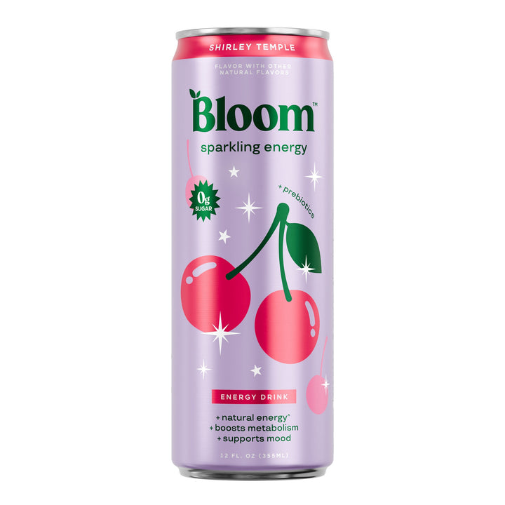 Bloom Energy Shirley Temple – single 12 fl oz can on white