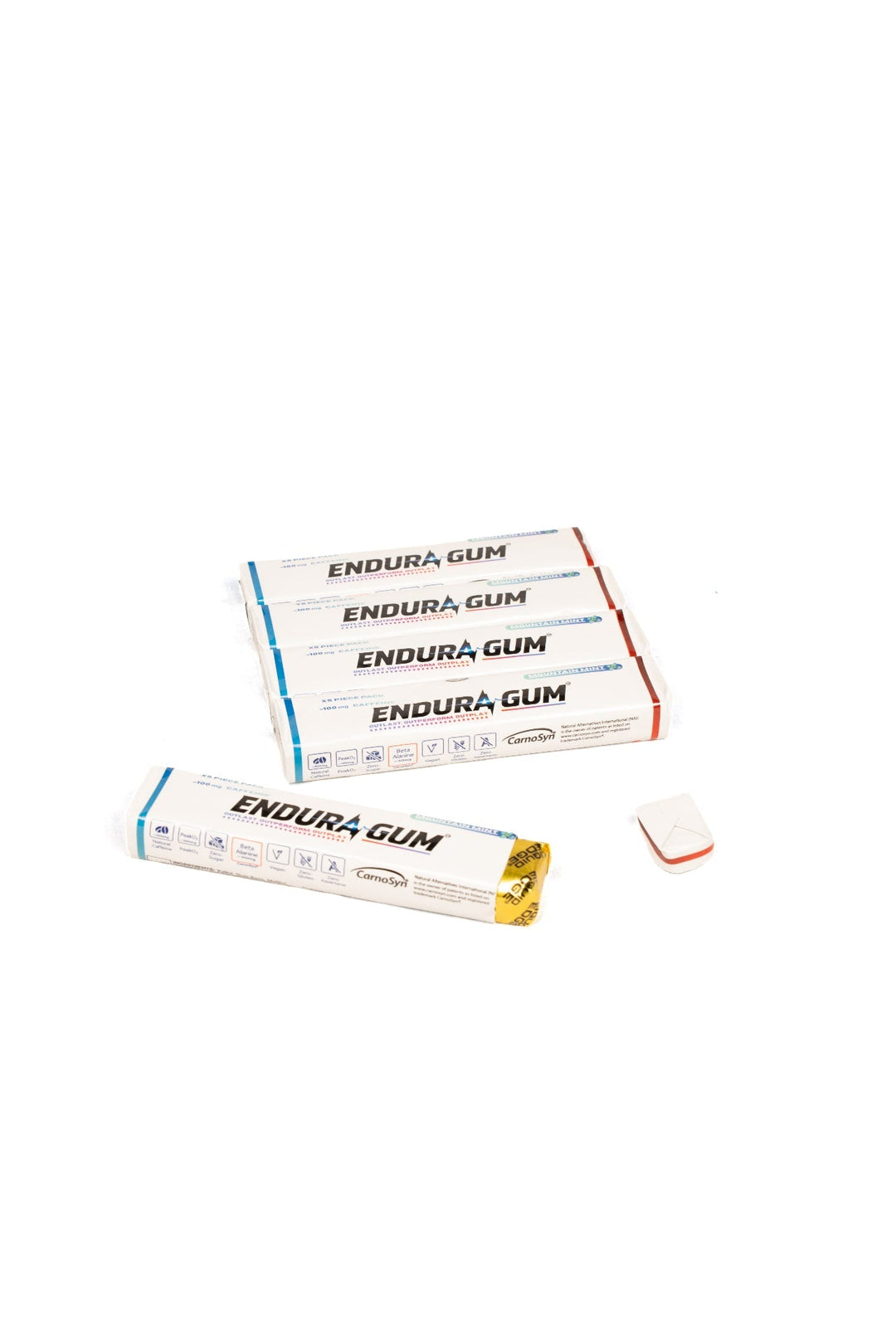 EnduraGum Mountain Mint five-piece sleeves and liquid-core gum; purchase includes one five-piece sleeve