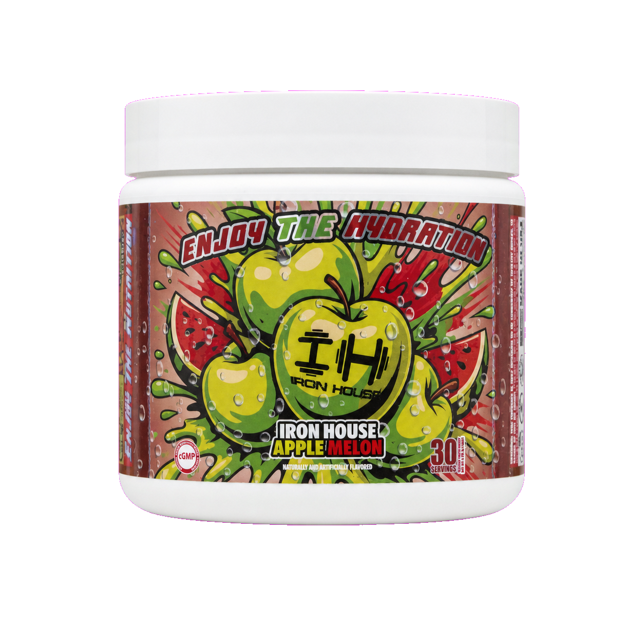 ENJOY THE HYDRATION Iron House Apple Melon product mockup