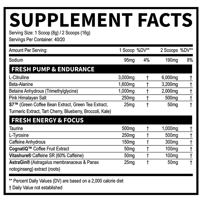 Fresh®️ Supps PRE-WORKOUT