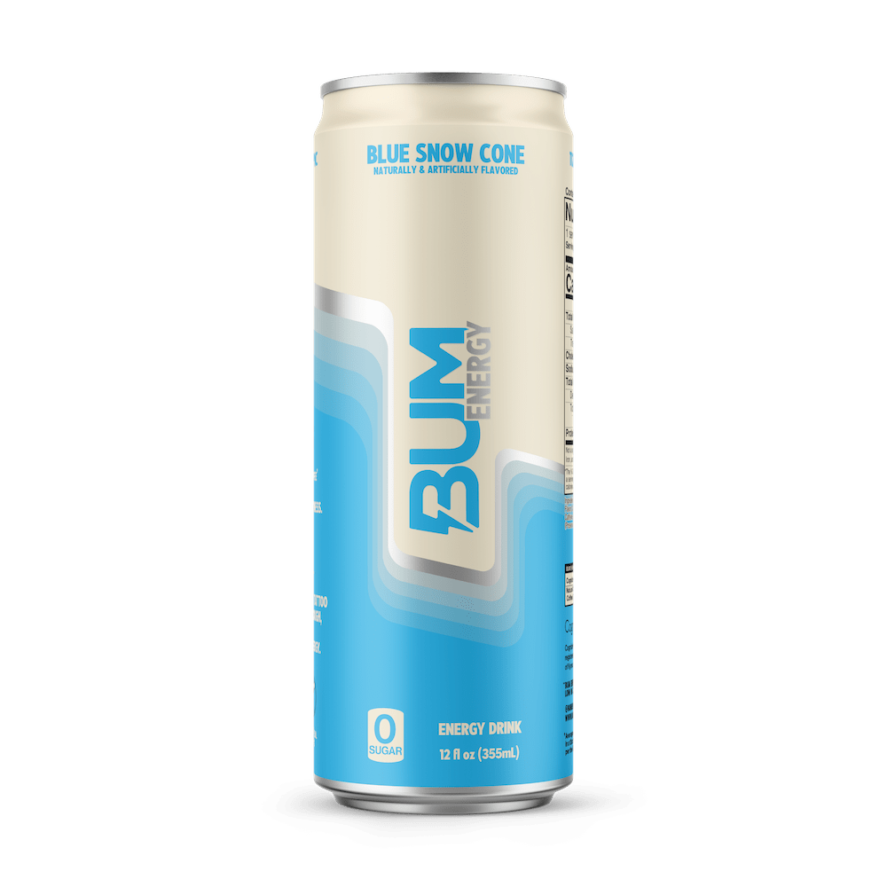 BUM Energy Blue Snow Cone can
