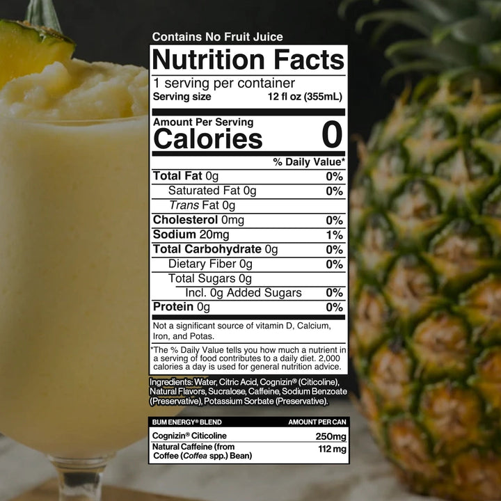 BUM Energy Pina Colada can