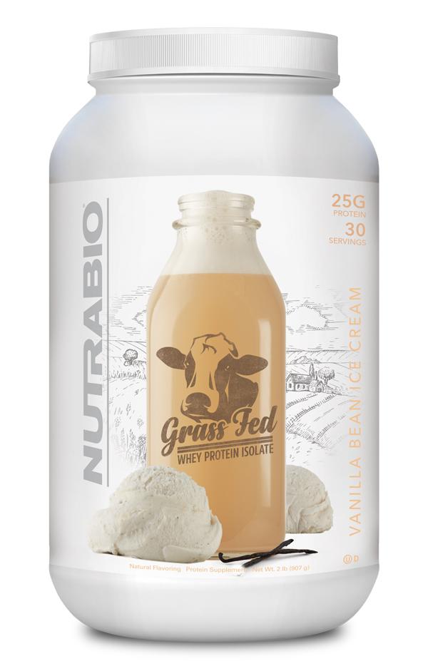 Grass Fed 100% Whey Protein Isolate 2lb (NutraBio)