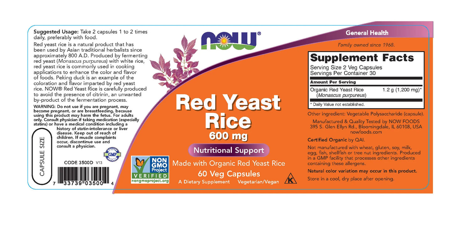 Red Yeast Rice 600mg